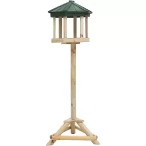 Image of Standing Bird Feeder Solid Firwood 33x106cm Vidaxl Brown