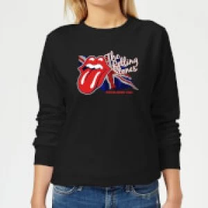 Image of Rolling Stones Lick The Flag Womens Sweatshirt - Black - M