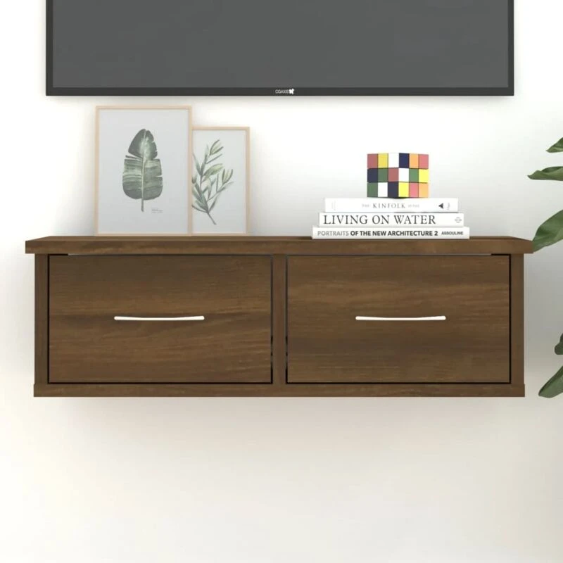 Image of VIDAXL Vidaxl - Wall Cabinet Brown Oak 60x26x18.5cm Engineered Wood 8720286931455