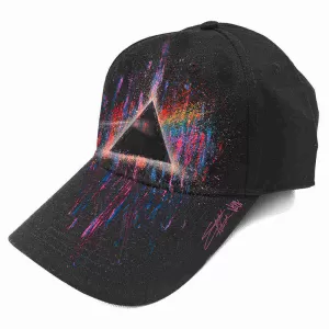 Image of Pink Floyd - DSOTM Pink Splatter Unisex Baseball Cap - Black