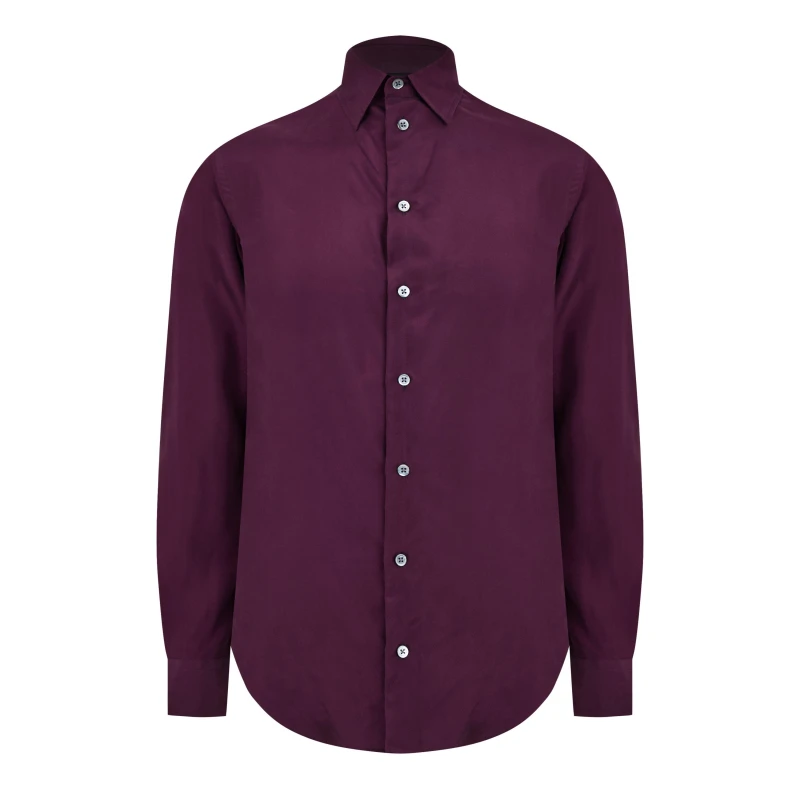 Image of EMPORIO ARMANI Long Sleeve Shirt - Red Red S