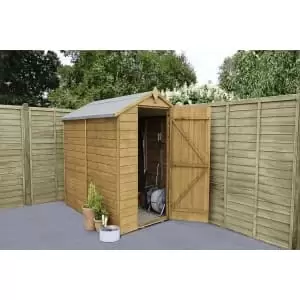 Image of Forest Garden 6 x 4ft Apex Shiplap Dip Treated Windowless Shed with Assembly