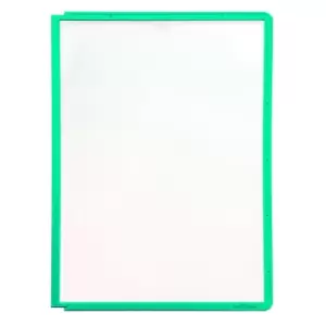 Image of Durable Clear view panel with profiled frame, for A4, pack of 10, green