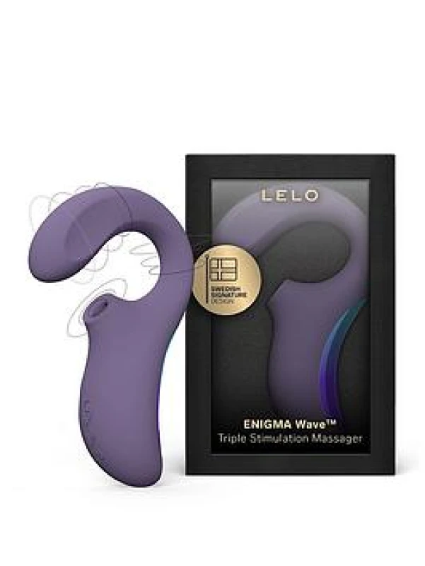 Image of Lelo ENIGMA Wave - Triple Stimulation Massager (Cyber Purple), Purple, Women Purple W5CHL Female