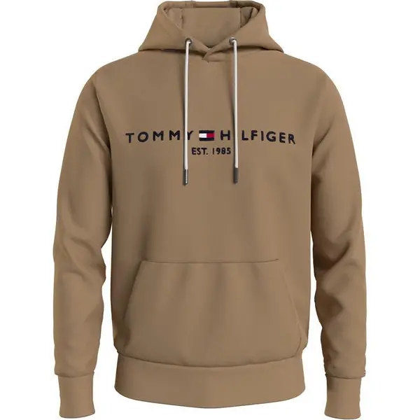 Image of Tommy Hilfiger Logo OTH Hoodie - Brown L