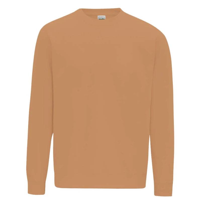 Image of AWDis AWDis Just Hoods Crew Neck Plain Sweatshirt (280 GSM) in Pale Orange Size: X-Small Pale Orange XS Unisex 5059958712508