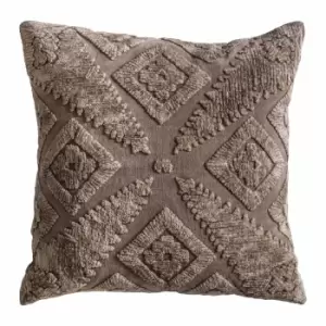 Image of Crossland Grove Velvet Washed Cushion Taupe 450x450mm