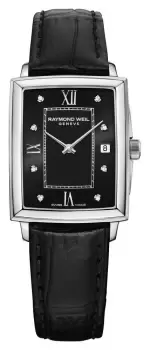 Image of Raymond Weil 5925-STC-00295 Womens Toccata Black Leather Watch