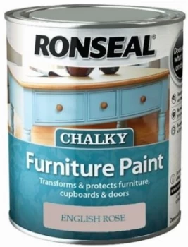 Image of Ronseal Chalky Paint 750ML - English Rose