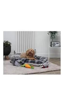 Image of Zoon Grey Tuffearth Recycled Fleece Oval Cushion - L - Large