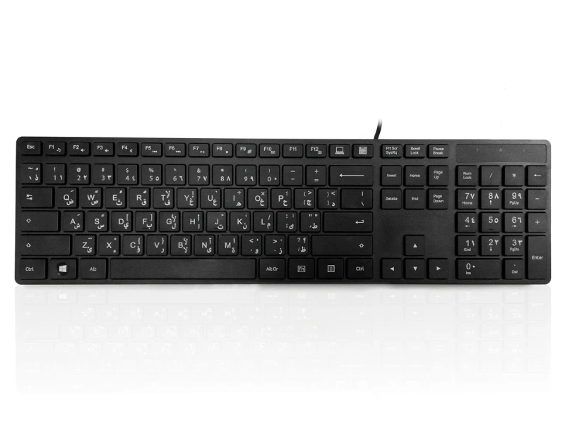 Image of Accuratus KYBAC301-UBLK-AR keyboard USB QWERTY Arabic Black