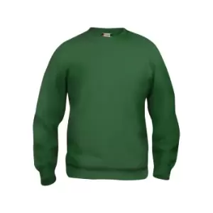 Image of Clique Unisex Adult Basic Round Neck Sweatshirt (XS) (Bottle Green)