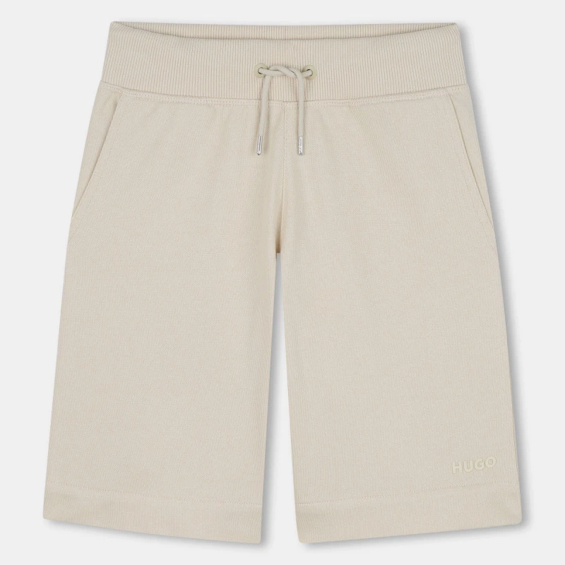 Image of Hugo Kids 's Fleece Jogger Shorts Stone 255 male 8Y