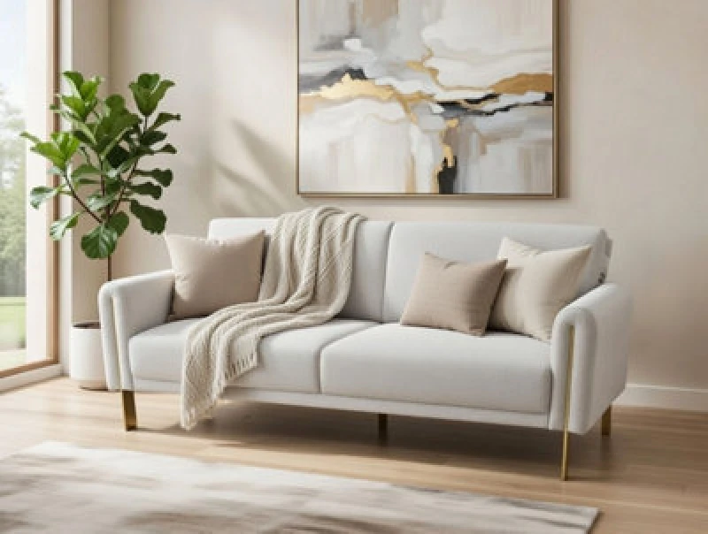 Image of DS Living Como 2 Seater Sofa Bed in Silver Silver Unisex