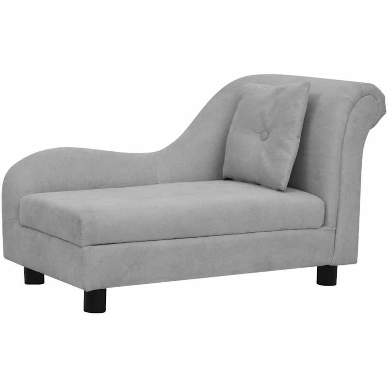 Image of VIDAXL Vidaxl - Dog Sofa with Pillow Grey 83x44x44cm Plush 8720286341551