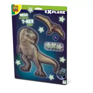 Image of SES Creative Explore Mega Glowing T-Rex World Decorative Stickers,...
