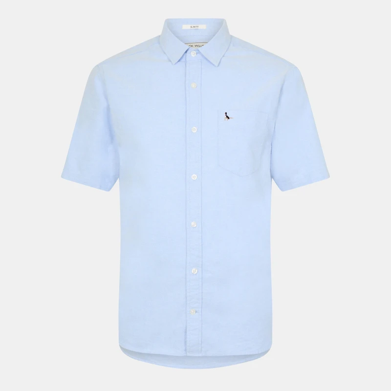 Image of Jack Wills Stableton Classic Oxford Shirt Mens Sky Blue male XS