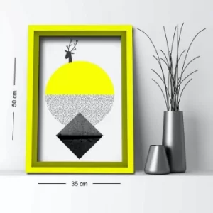 Image of 3550AHS-037 Multicolor Decorative Framed MDF Painting