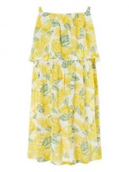 Image of Monsoon Girls Layla Lemon Dress - Yellow