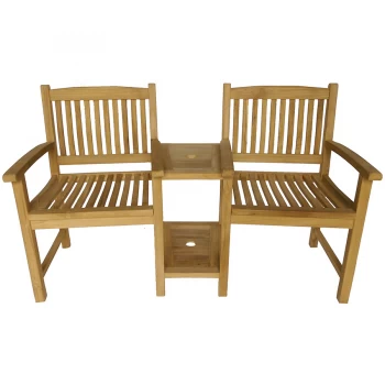 Image of Charles Bentley Teak Wooden Companion Seat Set
