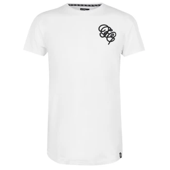 Image of Fabric Embroidered T Shirt Mens - White