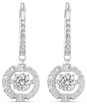 Image of Swarovski Sparkling Dance Pierced Earrings Rhodium Jewellery