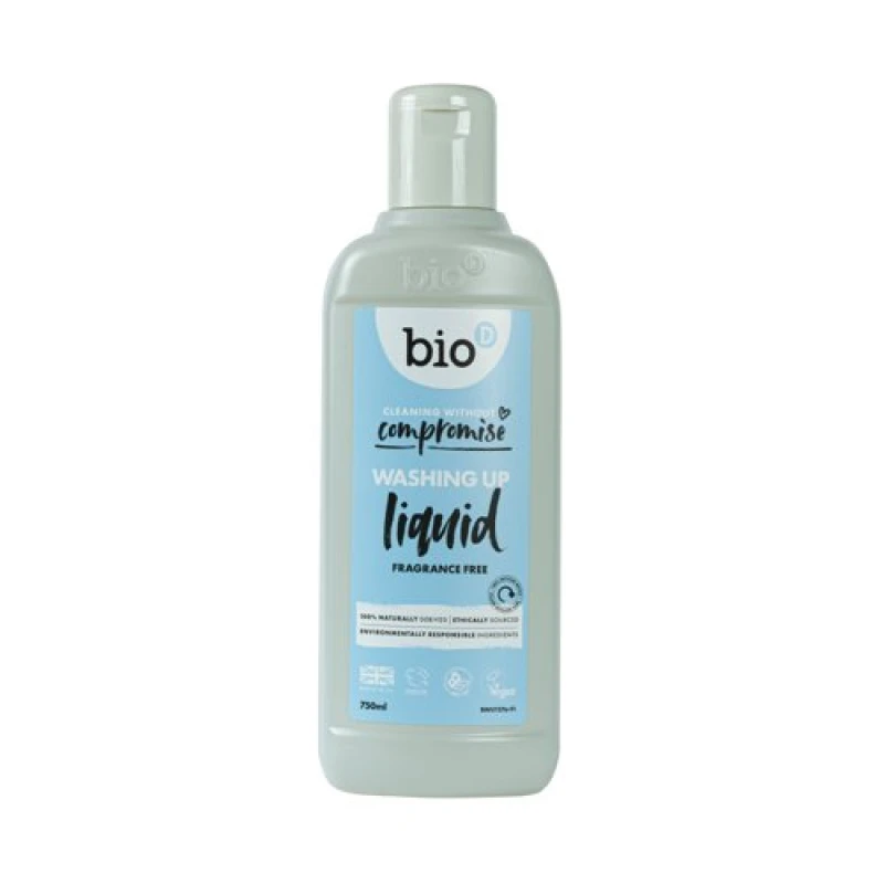 Image of Bio-D Washing Up Liquid Fragrance Free 750ml (12 Pack) BWU127a