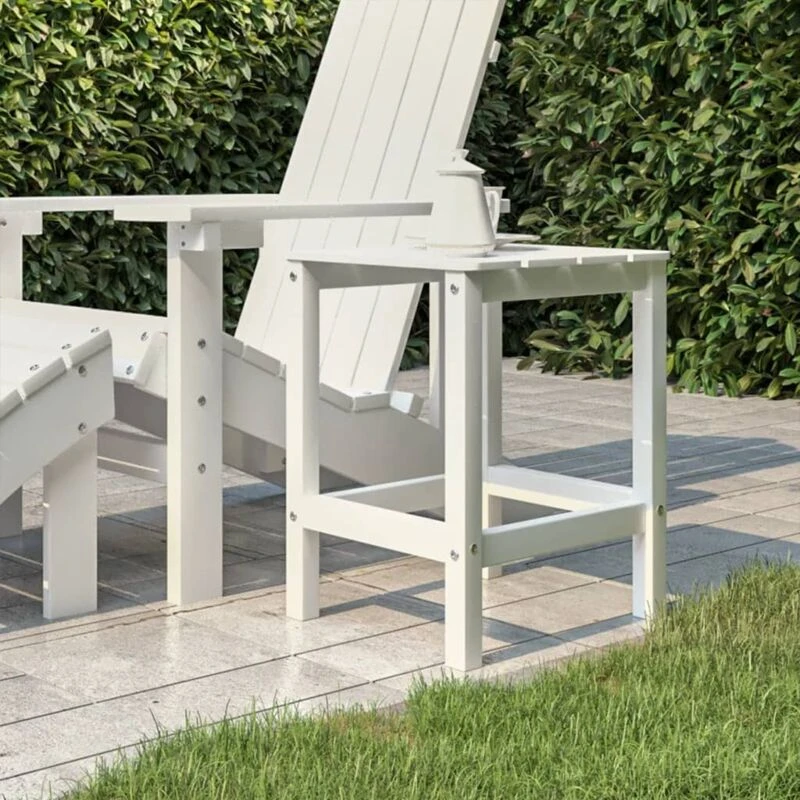 Image of VIDAXL Garden Adirondack Table White 38x38x46cm hdpe Vidaxl 8720286816615
