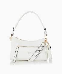 Image of Dune 'Dallas' Small Zip Top Crossbody Bag - white