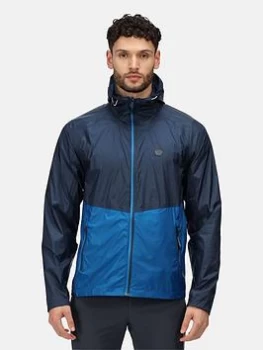 Image of Regatta Pack-It Pro Waterproof Hooded Jacket - Denim, Denim Size M Men