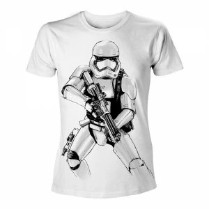 Image of Star Wars VII The Force Awakens Adult Male Armed Stormtrooper Sketch XX-Large T-Shirt