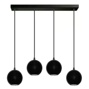 Image of Midway Straight Bar Pendant Ceiling Light Black 60cm