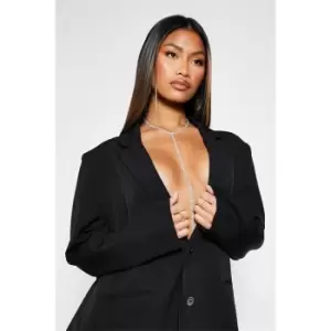 Image of I Saw It First Diamante Drop Necklace - Metallics