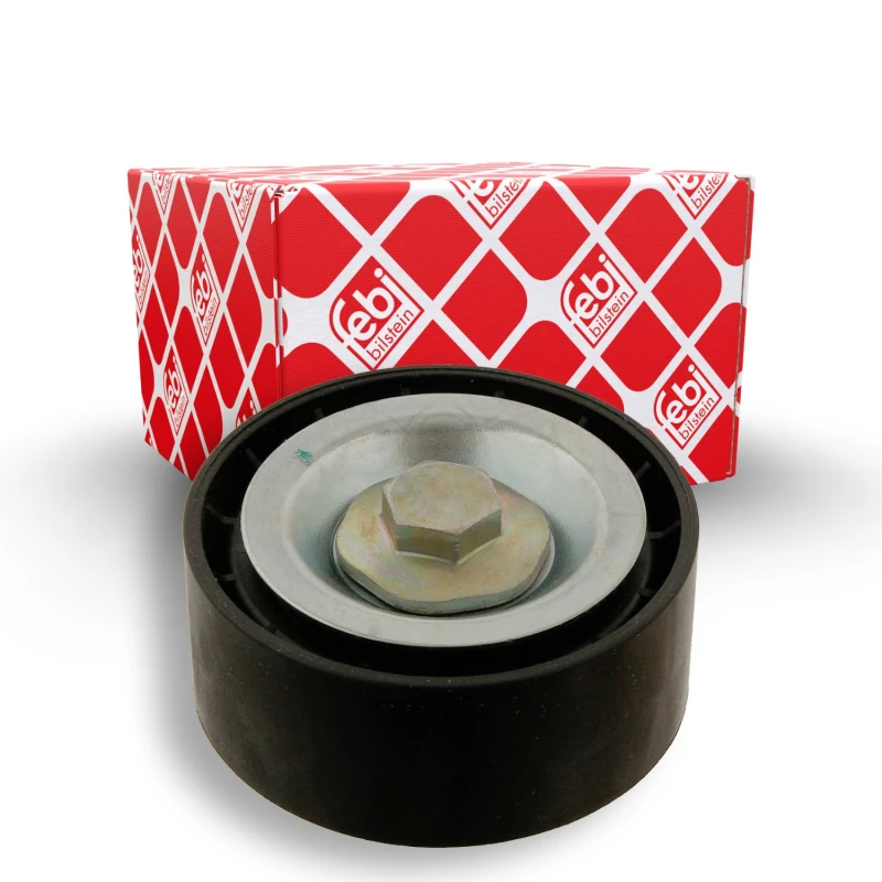 Image of FEBI BILSTEIN 30168 Idler Pulley with screw Plastic Deflection/Guide Pulley,v-ribbed belt (312)