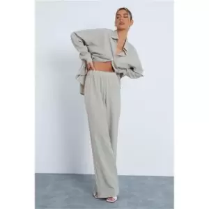 Image of I Saw It First Mint Green Gingham Wide Leg Trousers Co-Ord - Green