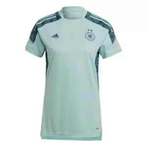 Image of adidas Germany Training Jersey Womens - Clear Mint / Mystery Green