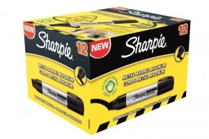 Image of Sharpie Metal Perm Markr Xlrg Chisel Blk - 12 Pack