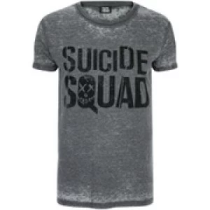 Image of DC Comics Mens Suicide Squad Logo T-Shirt - Grey - L
