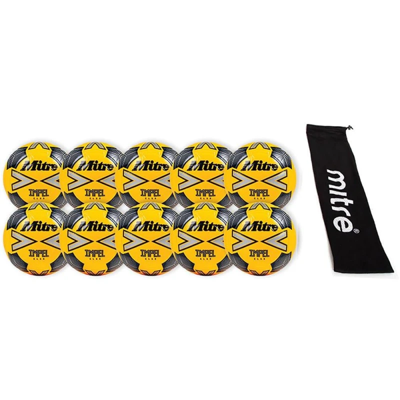 Image of Mitre Mitre Impel Club Football Pack Orange unisex Size 3