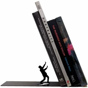 Image of Falling Bookend - Black