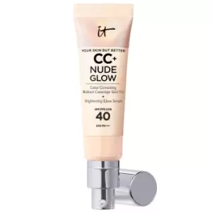 Image of IT Cosmetics CC+ and Nude Glow Lightweight Foundation and Glow Serum with SPF40 32ml (Various Shades) - Fair Light