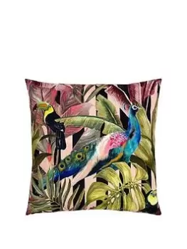 Image of Toucan & Peacock Water & Uv Resistant Outdoor Cushion