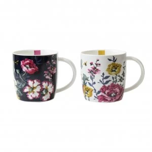Image of Joules Cambridge Floral Mug Gift Box Set Of 2