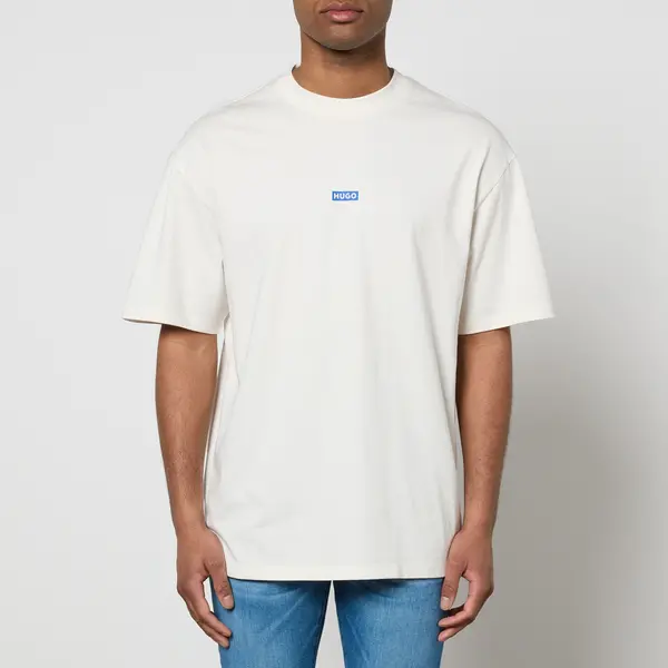 Image of HUGO Blue Nalono Cotton T-Shirt - M White Tops male 50509776-121 M