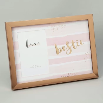 Image of 4" x 6" - Luxe Rose Gold Photo Frame - Bestie