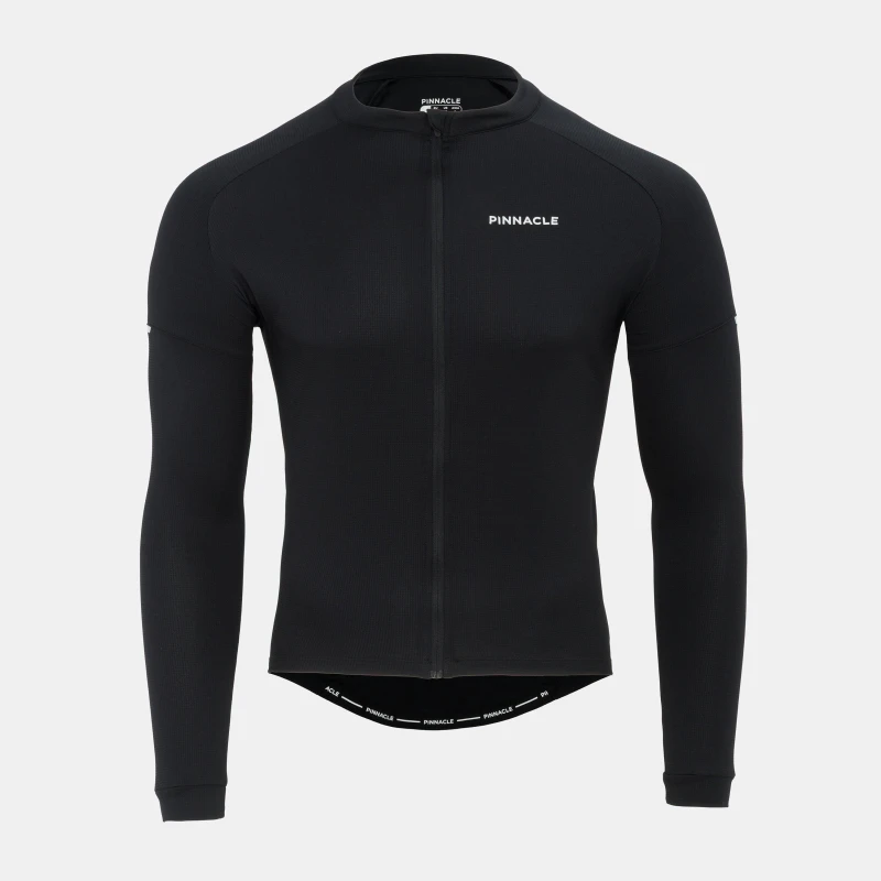 Image of Pinnacle Long Sleeve Cycling Jersey Mens Black male S