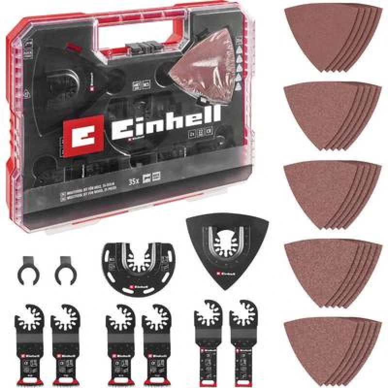 Image of Einhell 35 Piece OIS Oscillating Multi Tool Accessory Set for Wood in XL Plus Case 49708136