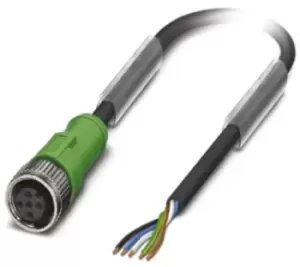 Image of Phoenix Contact Sac-5P-10,0-Pur/m12Fs Sensor Cable, 5Pos, M12 Socket, 10M