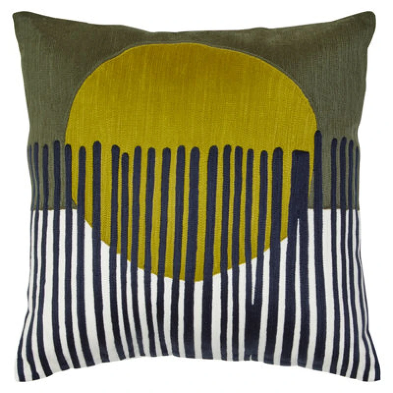 Image of Orsina Bosie Ozella Green And White Cushion