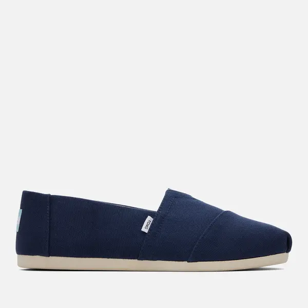 Image of TOMS Womens Alpargata Vegan Canvas Pumps - UK 10 Blue Shoes male 10017660 10